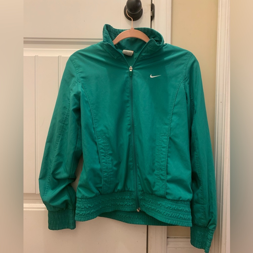 Green Nike zip up jacket